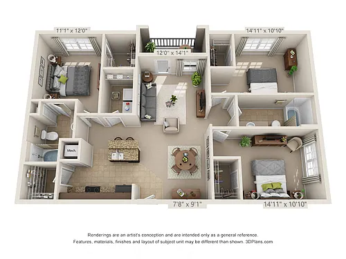 Floor plan C1 - The Garnet