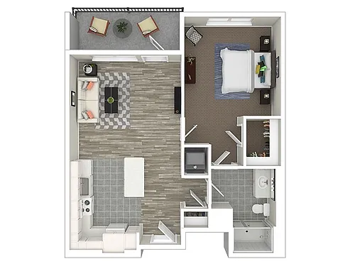 Floor plan 1 Bedroom