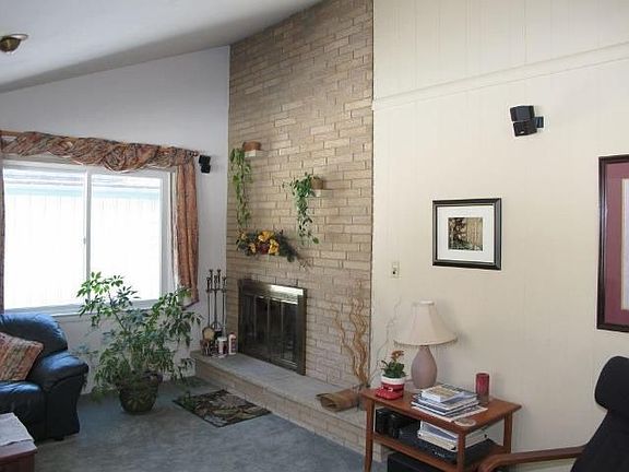 Beautiful floor-to-ceiling fireplace!