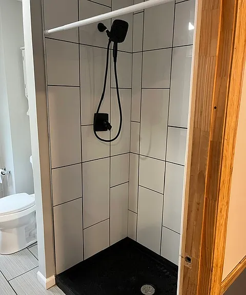 Master Bath, Angle 2. Walk-in Shower