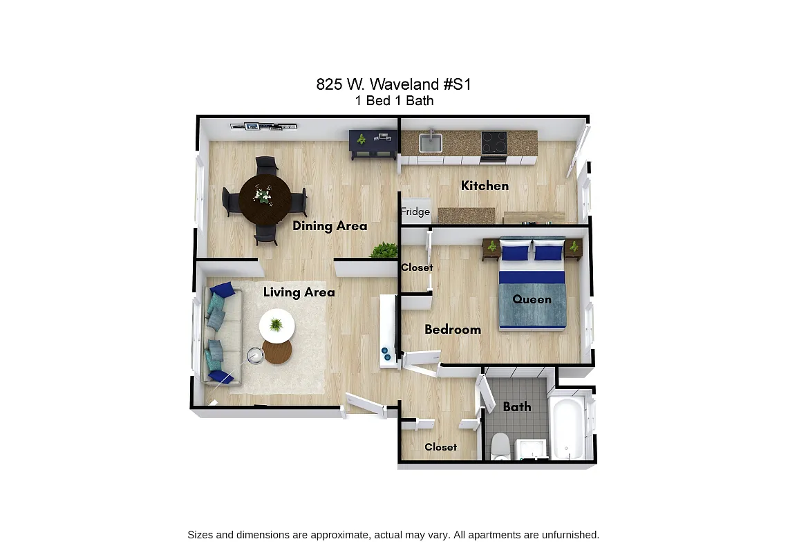 Floor plan 1 Bedroom