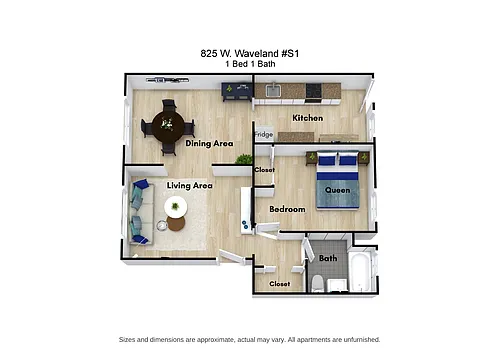 Floor plan 1 Bedroom
