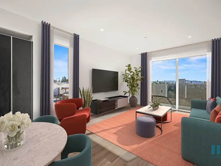 Open-Concept Dining and Living Room Space and a Patio - Ash Floor Plan