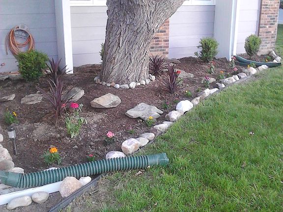 landscaping by front door