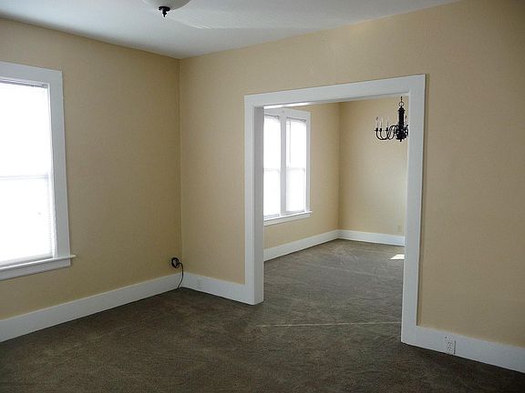 Living room open to dining room