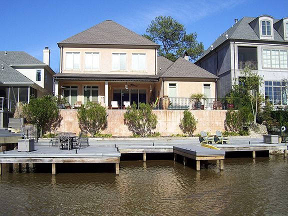 Rear View with Private Boat Pier, Pool & Hot Tub
