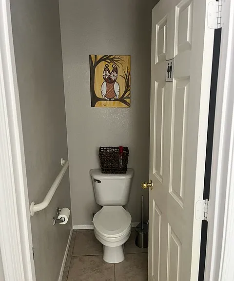 Separate toilet area in master bedroom