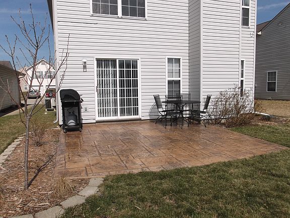 Stamped concrete patio
