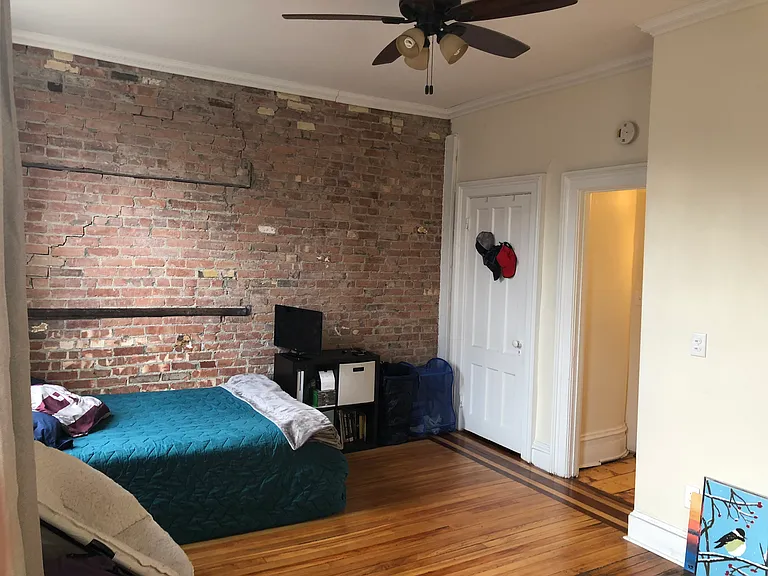 Exposed brick wall