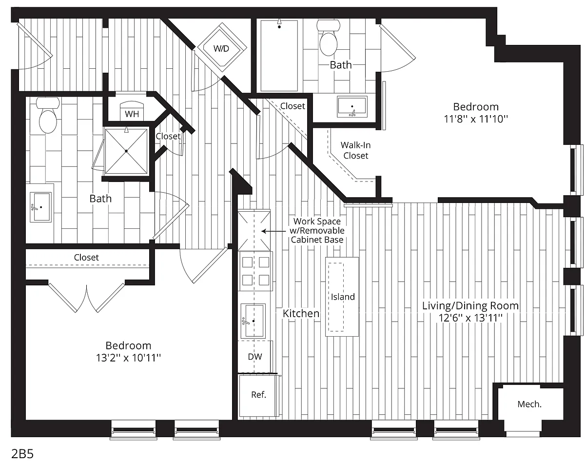 Floor plan 2 Bed/2 Bath