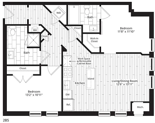Floor plan 2 Bed/2 Bath