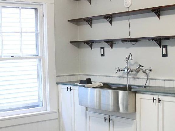 Lots of kitchen storage; cabinets and open shelving