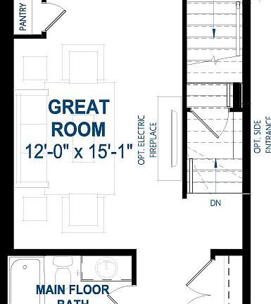 Blackline of the Camden floorplan by Brookfield Residential.