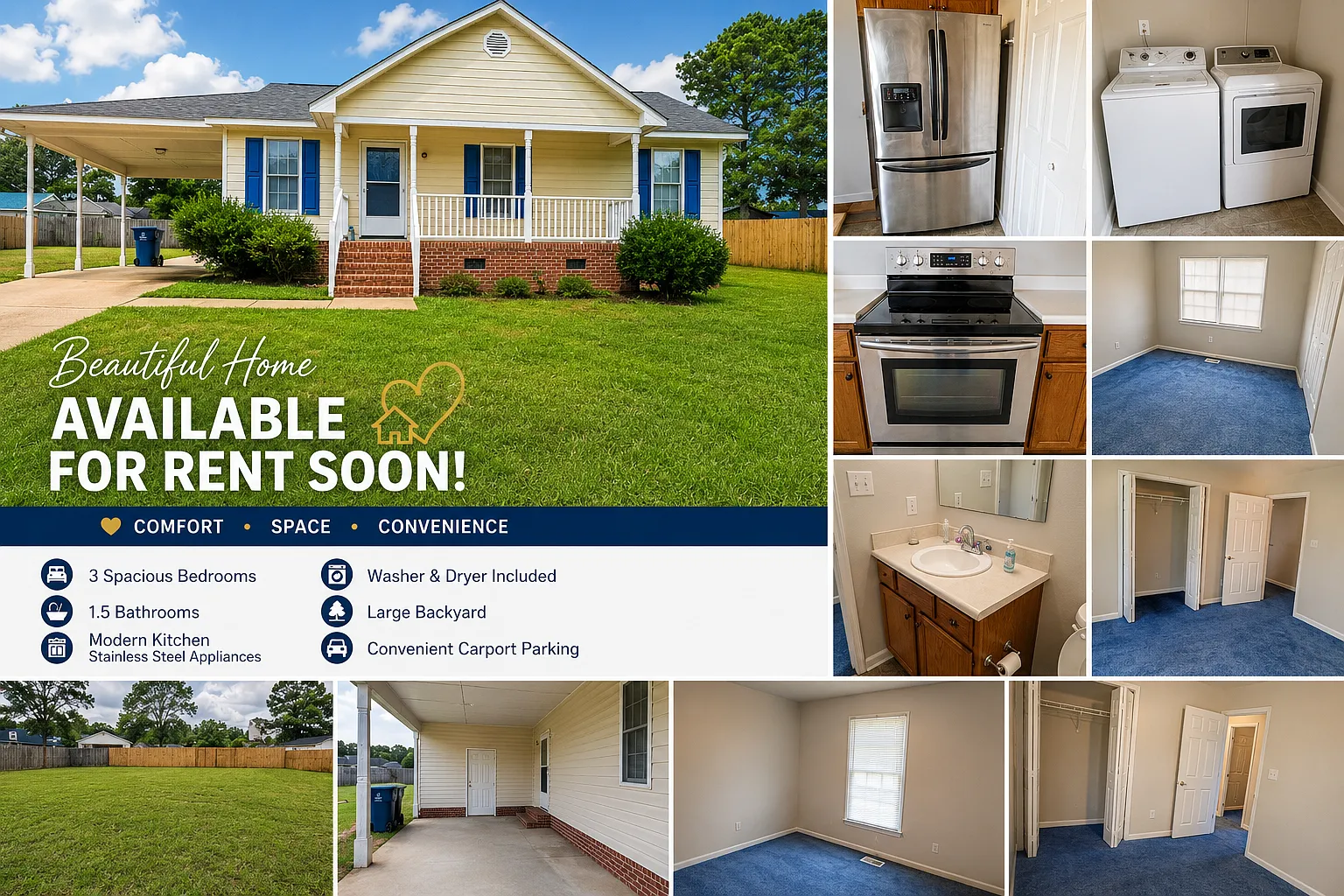 3 bed, 1.5 bath, 1008 sqft, $1,450 — Photo 1