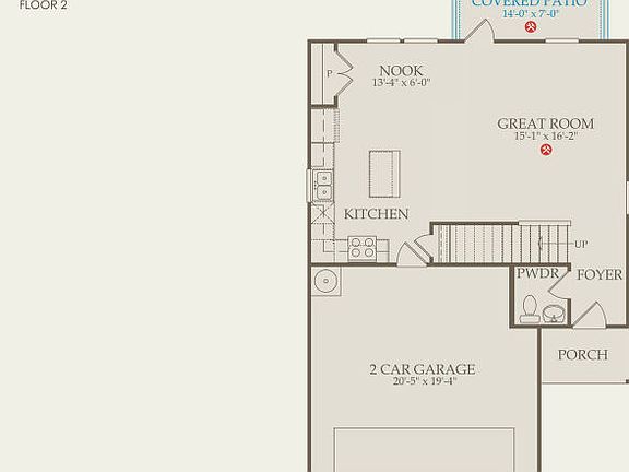 Pierce Floor Plan, Quick Move-In Home, Floor 1