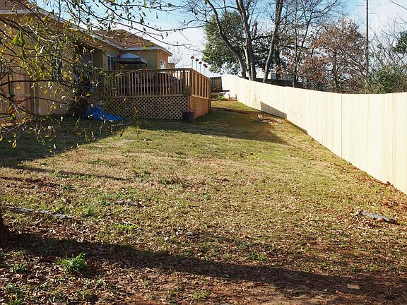 Fenced back yard
