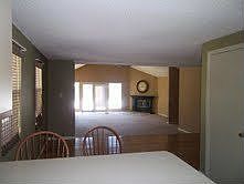 From kitchen looking through great room