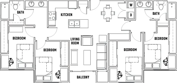 308_University Commons_4 Bed 2 Bath ORIGINAL-01 308_University Commons_4 Bed 2 Bath ORIGINAL-01