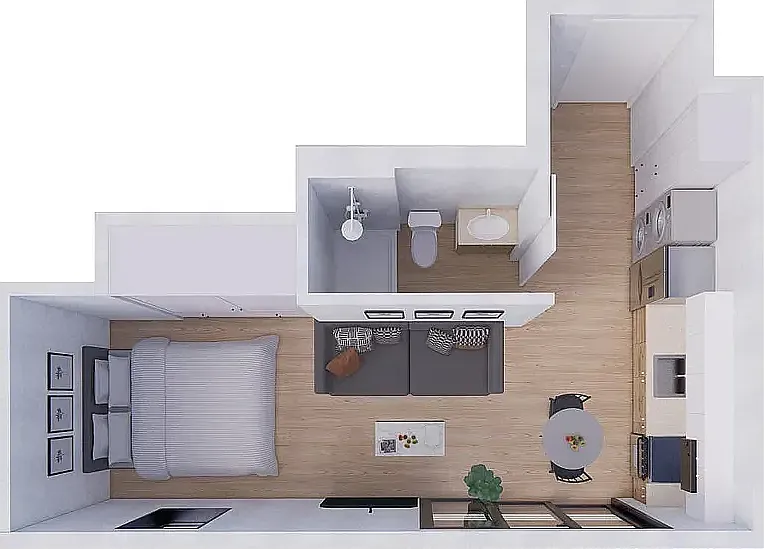 1 bed, 450 sqft, $1,245 — Photo 2