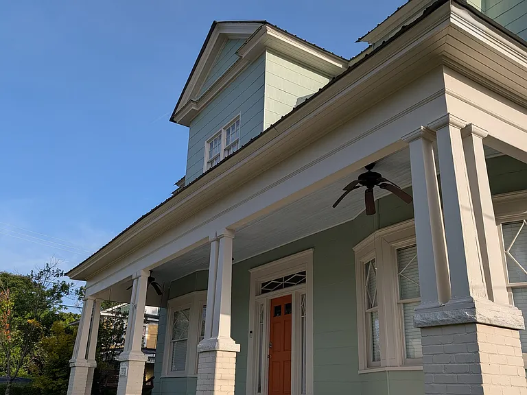 Spend time outside on the open front porch.