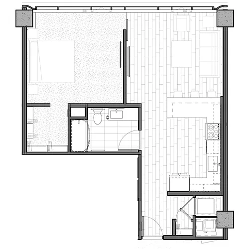 Floor plan One Bedroom