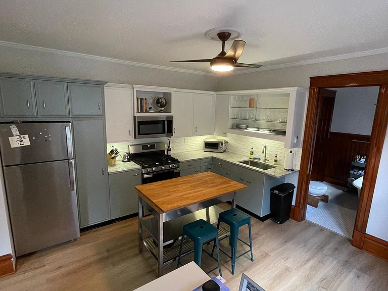 Kitchen with an island