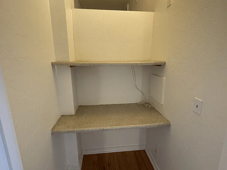 Office space with built-in desk