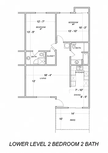 Floor plan 2B 2B Downstairs