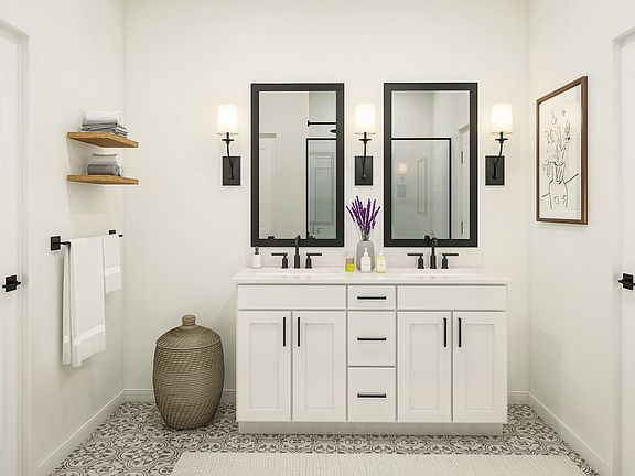 Primary bath with dual sinks