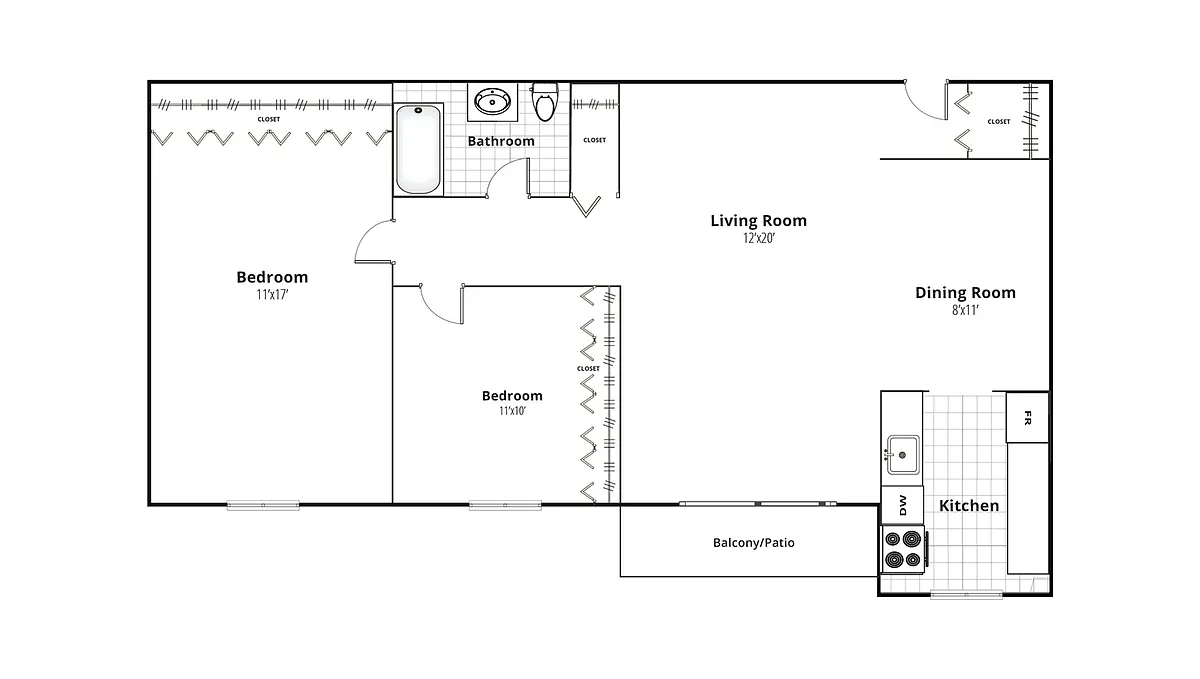 Floor plan Two Bedroom