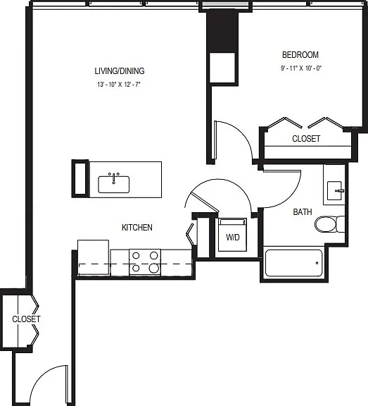 One Bedroom A-12 - 678 Sq. Ft. - Floors 5-25 One Bedroom A-12 - 678 Sq. Ft. - Floors 5-25