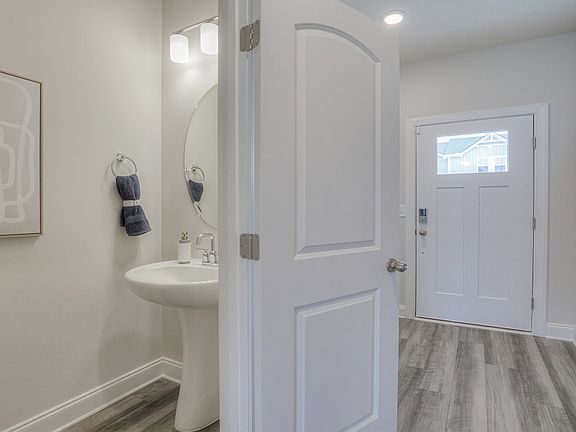 The powder room is conveniently located on the main level.