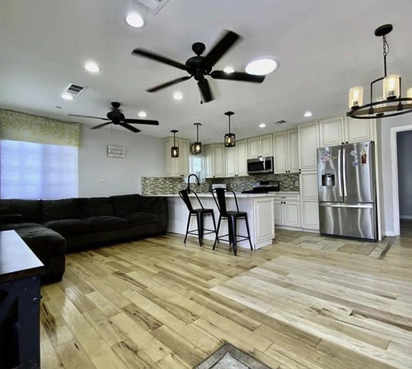 Open concept living room and kitchen