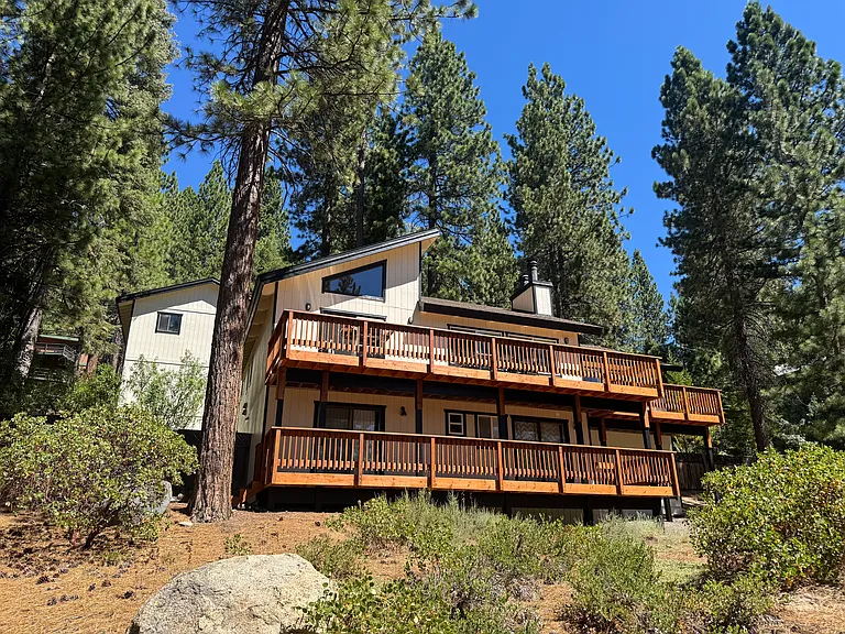 Freshly painted house and brand new two story deck.
