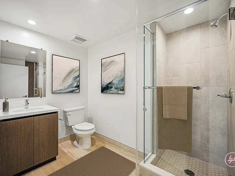 Bathroom with Walk-In Shower and vanity Cabinet Storage - Eagle Floor Plan