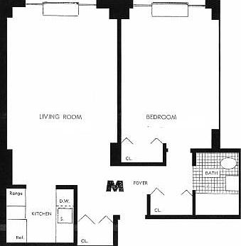 1st image of 330 W 56th St APT 21M
