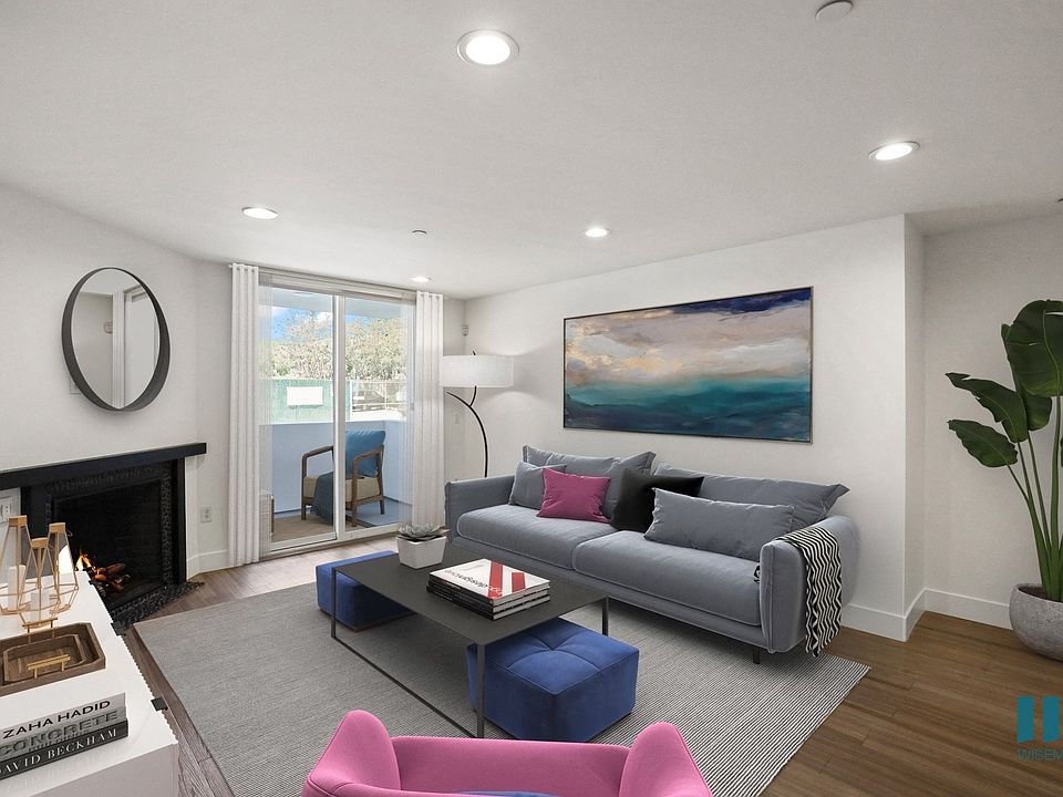 Living Room with Vinyl Flooring, Recessed Lighting, Patio
