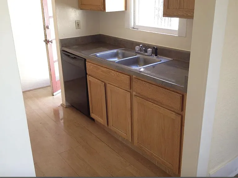Kitchen with plenty of storage.