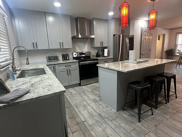 Contemporary kitchen designed for comfort, convenience, and style.