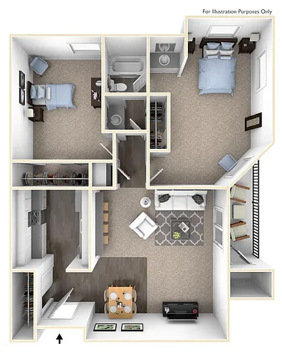 Floor plan 1X1 LG
