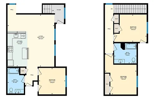 Floor plan Three Bedroom Apartment