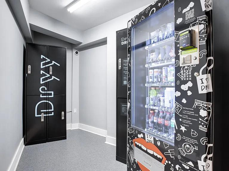 Dry cleaning lockers and vending machine