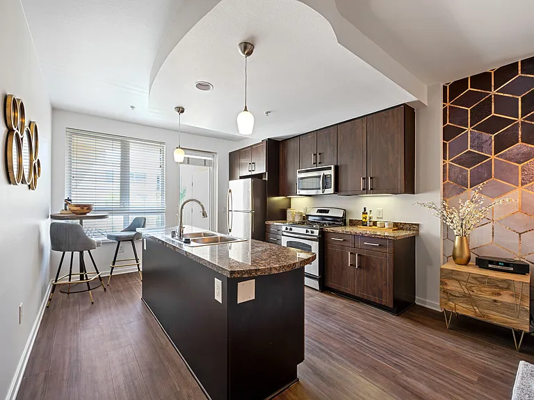 7950 West Sunset Los Angeles, CA One Bedroom Model Kitchen