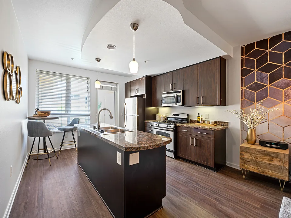 7950 West Sunset Los Angeles, CA One Bedroom Model Kitchen