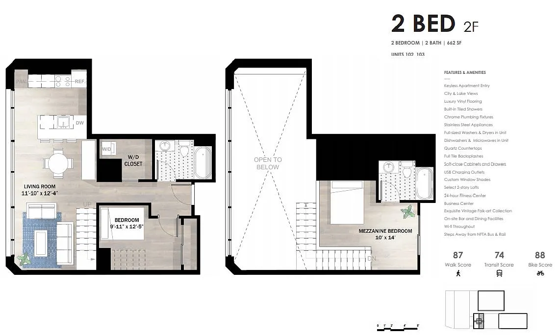 Floor plan 2 Bed 2F