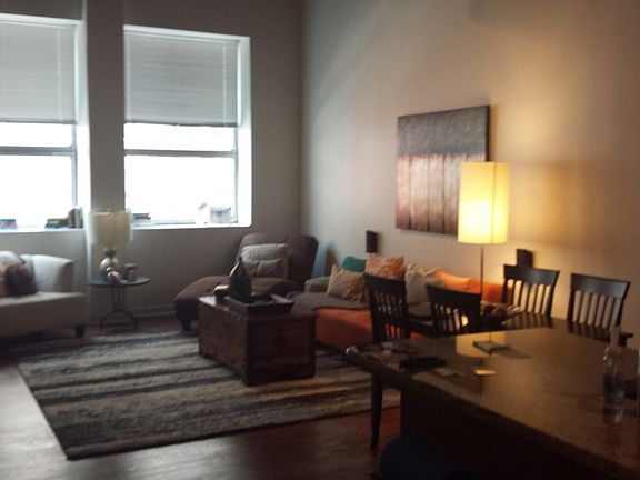 Large, open dining and living room