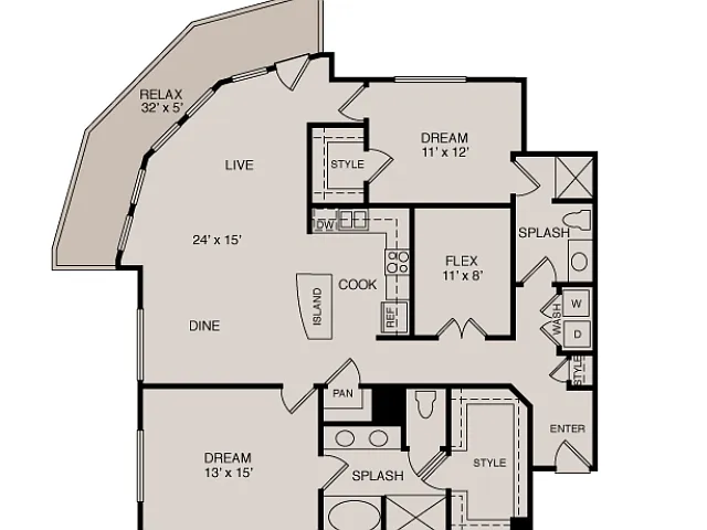 Floor plan C5 2-2 Study