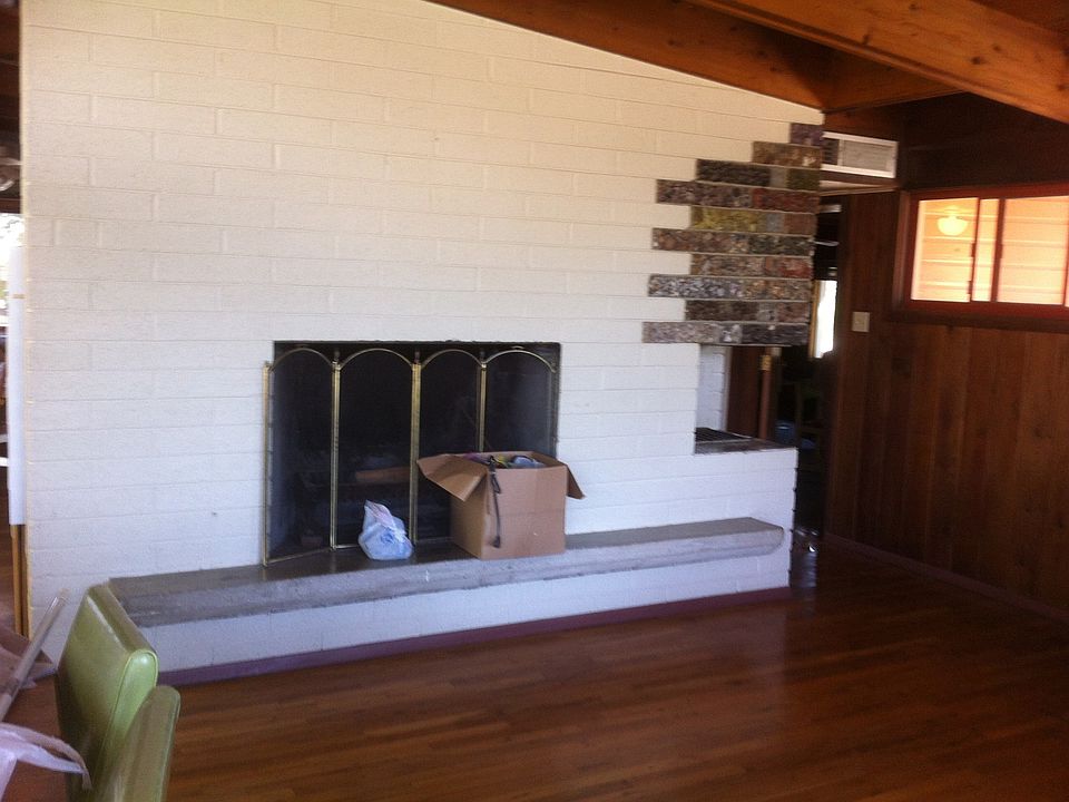 fireplace in living area