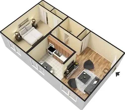 One Bedroom Floor Plan One Bedroom Floor Plan