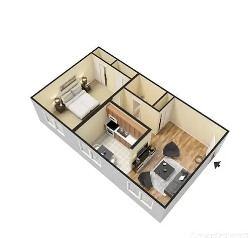 Floor plan 1 Bedroom